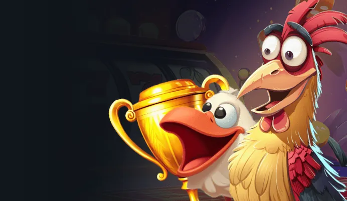 Kokobet kip met gouden trofee