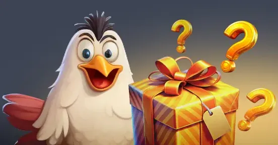 Kokobet ervaringen: kip met cadeau en vraagtekens