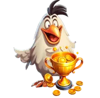 Kokobet kip met gouden beker